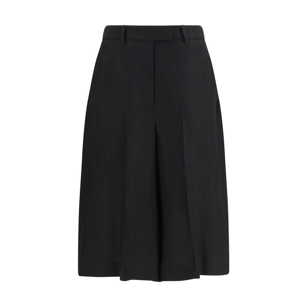 Lardini Bermuda-Shorts aus schwarzer Viskose