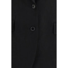 Lardini Zwarte Linnen Blazer
