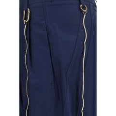 Donkerblauwe katoenen casual broek