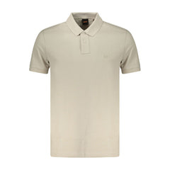 Hugo Boss Beige Cotton Men Polo Shirt