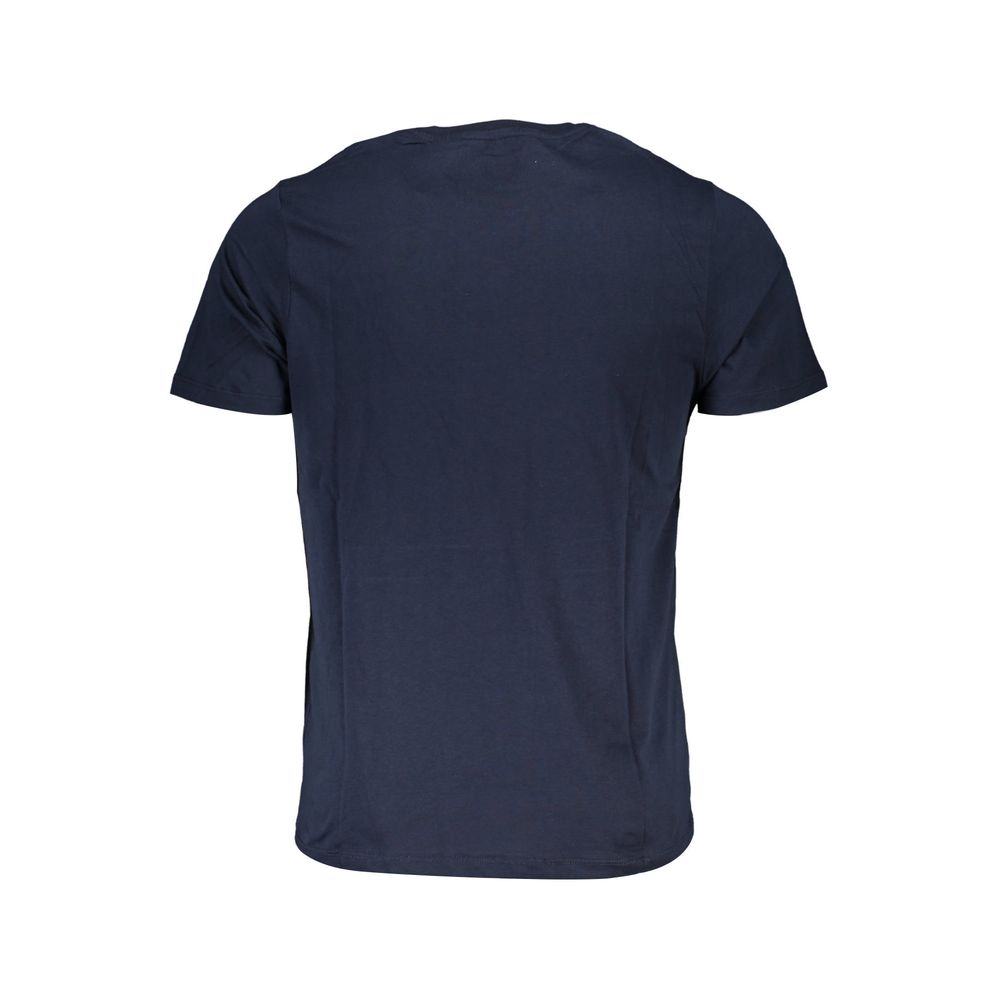 Gianmarco Venturi Blaues Baumwoll-Herren-T-Shirt