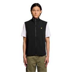 Lyle & Scott Schwarze ärmellose Polyesterjacke