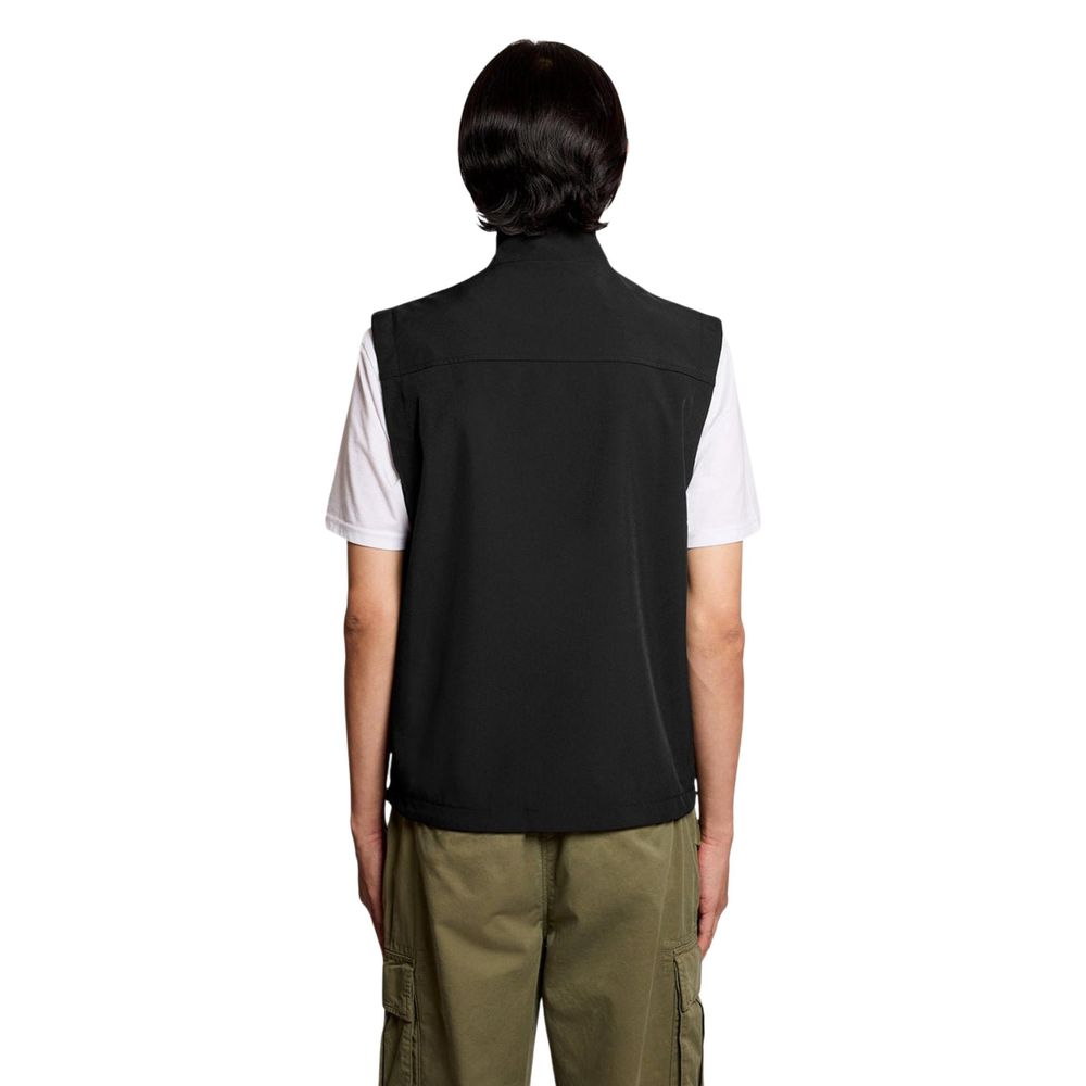 Lyle & Scott Schwarze ärmellose Polyesterjacke