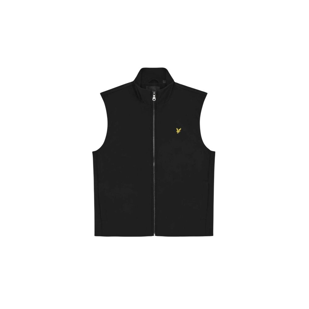 Lyle & Scott Schwarze ärmellose Polyesterjacke