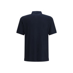 Giorgio Armani Blue Viscose Polo Shirt