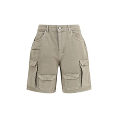 Vertegenwoordig Beige Katoenen Bermuda Shorts