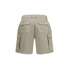 Vertegenwoordig Beige Katoenen Bermuda Shorts