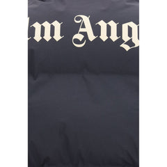 Palm Angels Black Polyamide Full-Length Jacket
