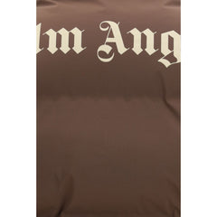 Palm Angels Brown Polyamide Full-Length Jacket