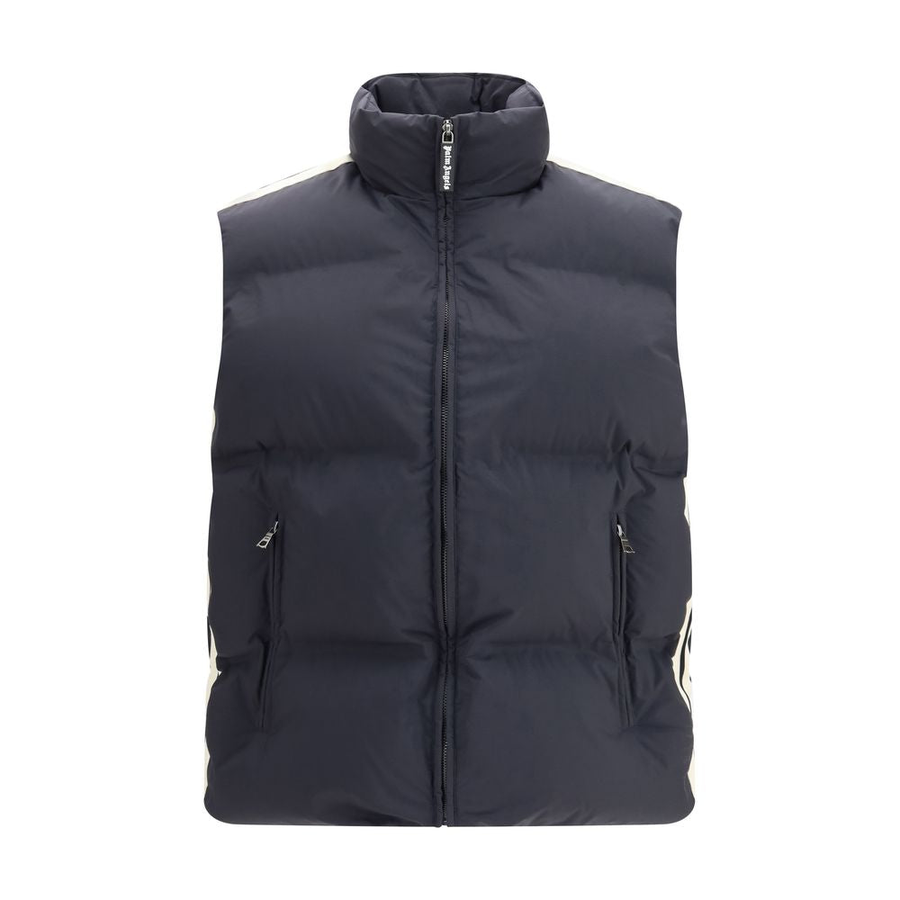 Palm Angels Schwarze ärmellose Jacke aus Polyamid