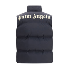Palm Angels Schwarze ärmellose Jacke aus Polyamid