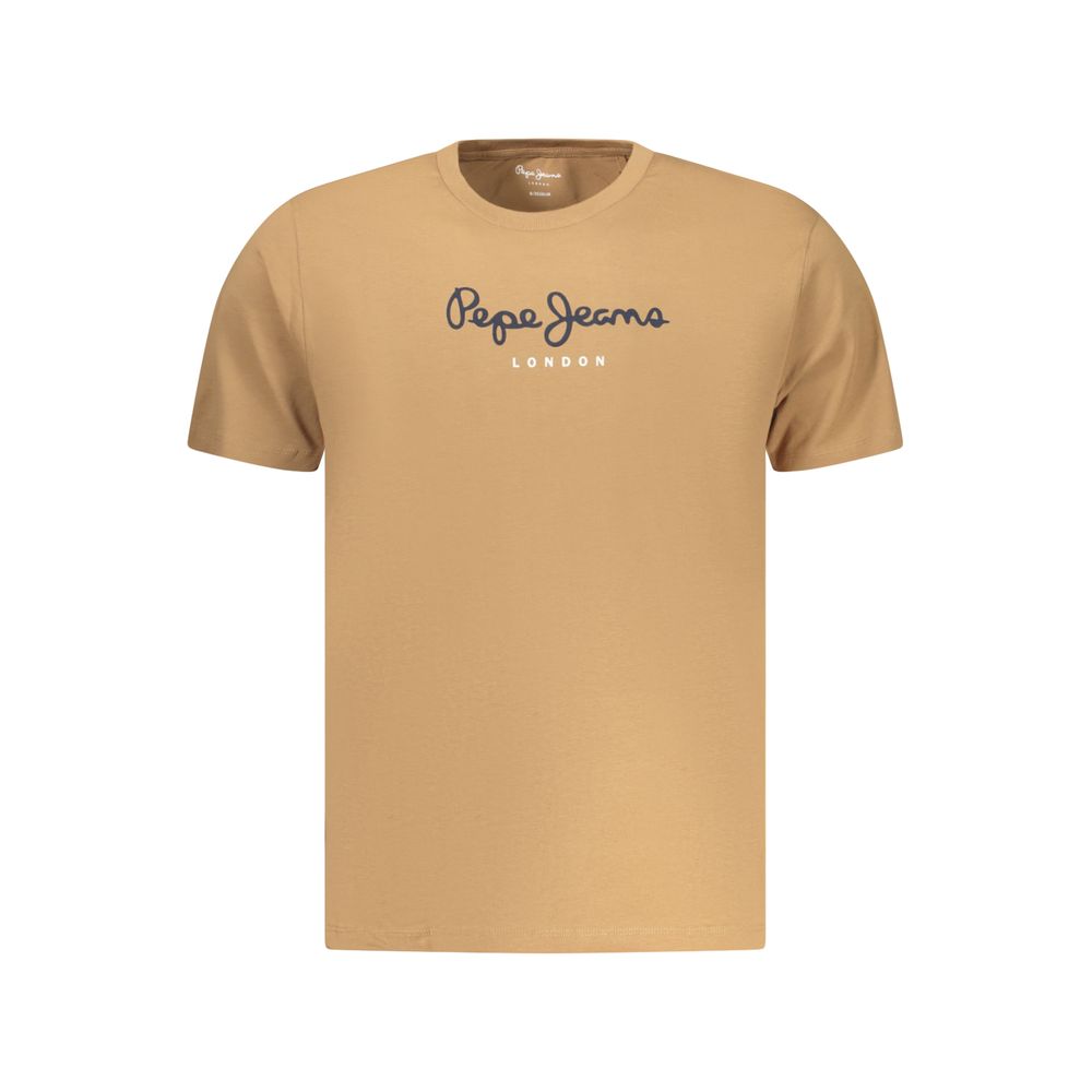 Pepe Jeans Braunes Baumwoll-T-Shirt für Herren
