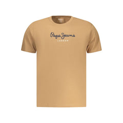 Pepe Jeans Braunes Baumwoll-T-Shirt für Herren
