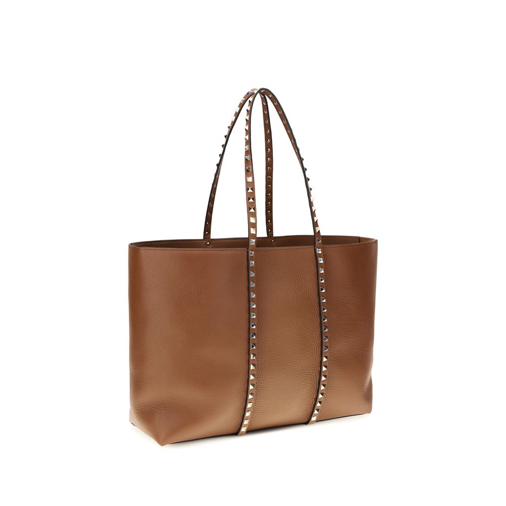 Valentino Garavani Schultertasche aus braunem Kalbsleder Bos Taurus