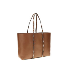 Valentino Garavani Schultertasche aus braunem Kalbsleder Bos Taurus