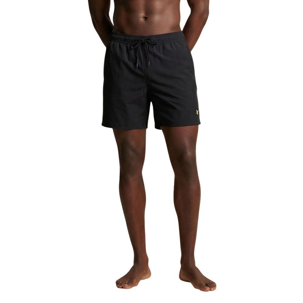 Lyle & Scott Badeshorts aus schwarzem Polyamid