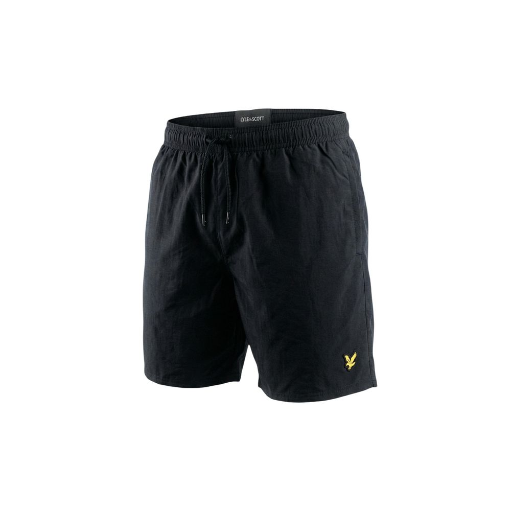 Lyle & Scott Badeshorts aus schwarzem Polyamid