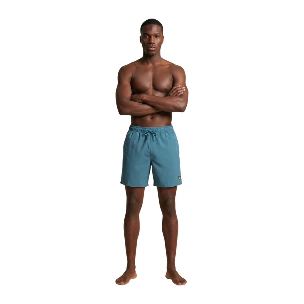 Lyle & Scott Blaue Polyamid-Badeshorts