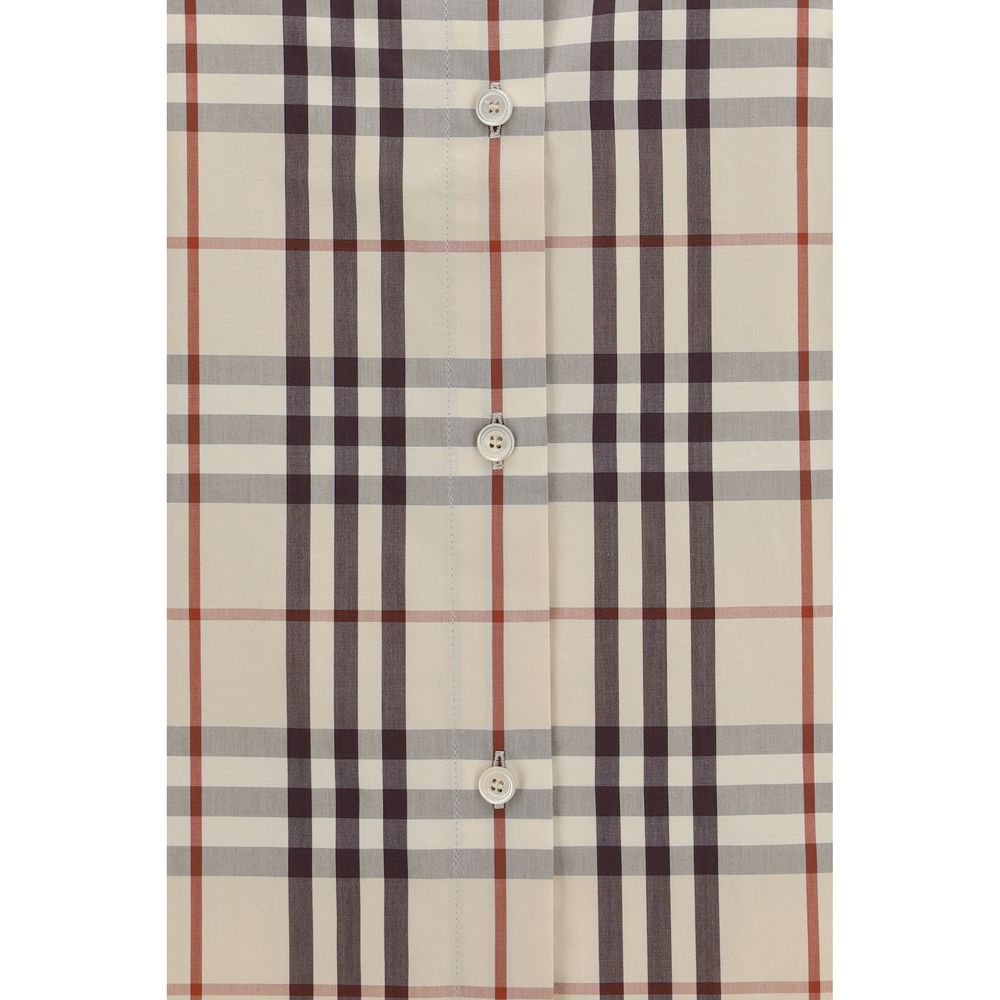 Burberry Beige Baumwollhemd mit Muster