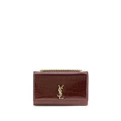 Saint Laurent Bordeaux Kalfsleder Bos Taurus Schoudertas