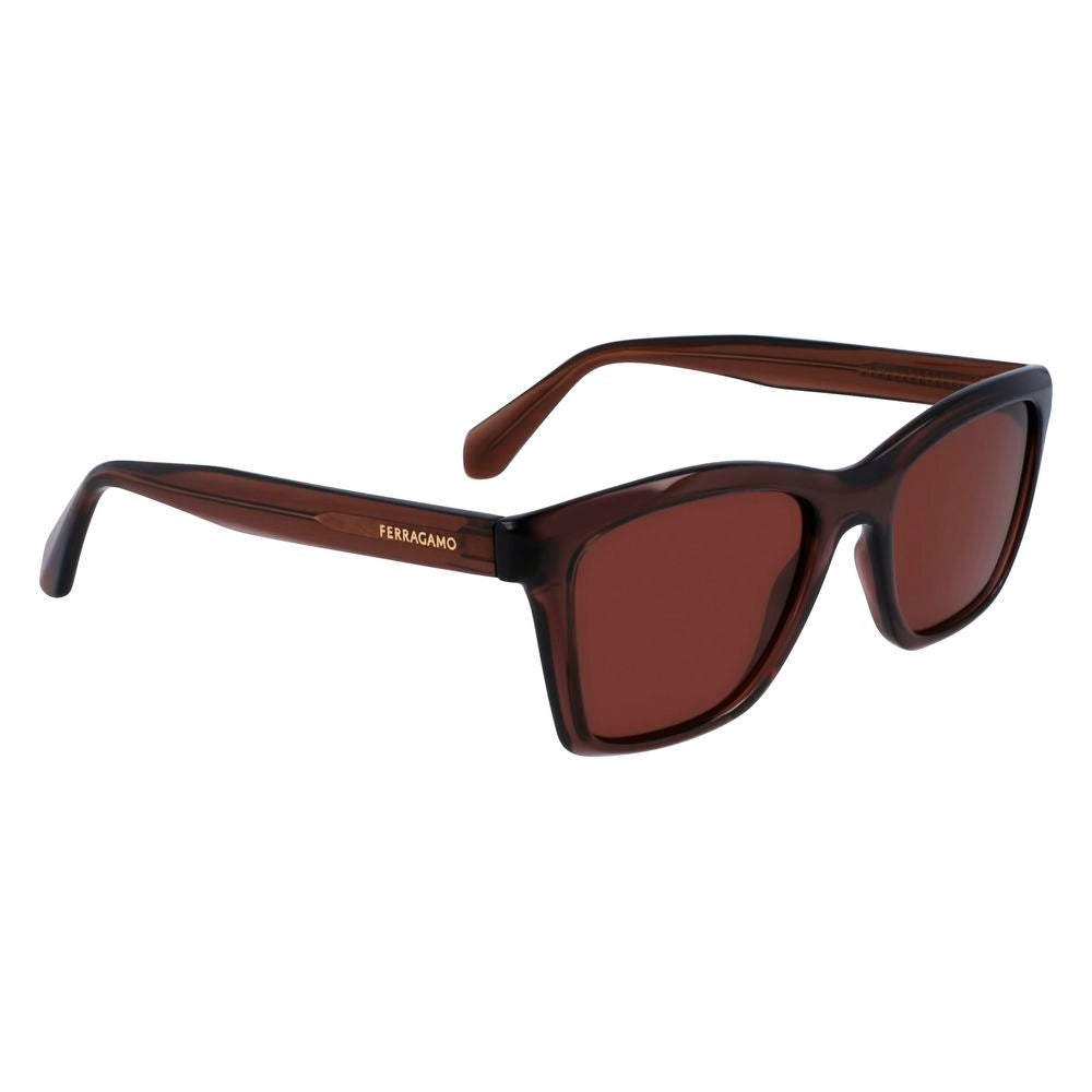 Ferragamo – Braune Sonnenbrille mit Spritzguss