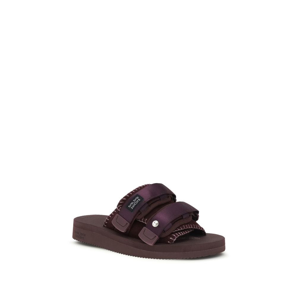 Forte_Forte Paarse Polyester Opsteeksandalen