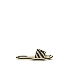 Chloé Multicolor-Bast-Flachsandalen