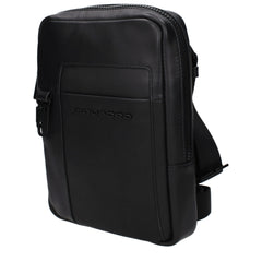 Piquadro Black Leather Crossbody Bag
