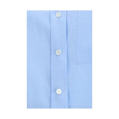 Lardini Blue Linen Dress Shirt