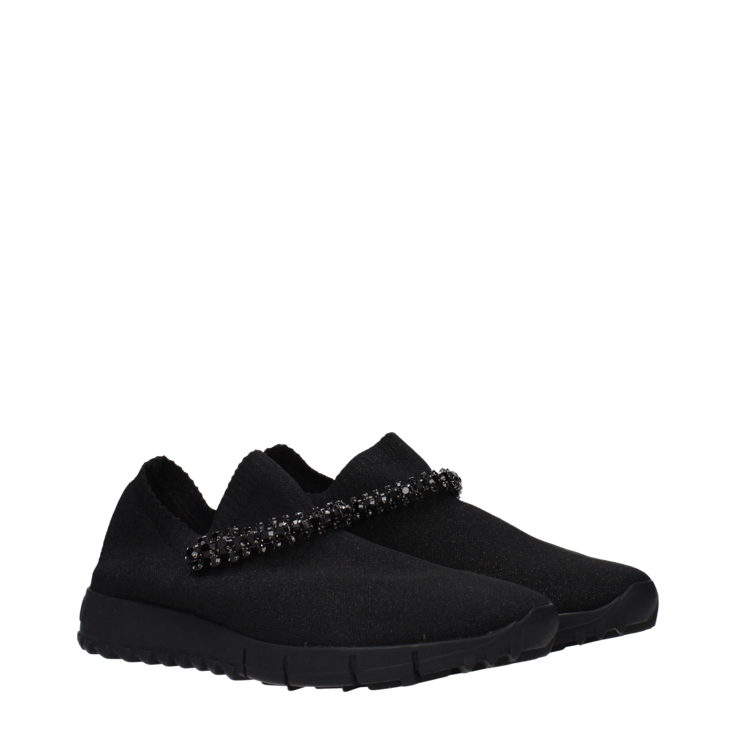 Jimmy Choo Zwarte Stoffen Instappers