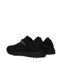 Jimmy Choo Zwarte Stoffen Instappers