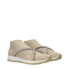Jimmy Choo Beige Stoffen Instappers