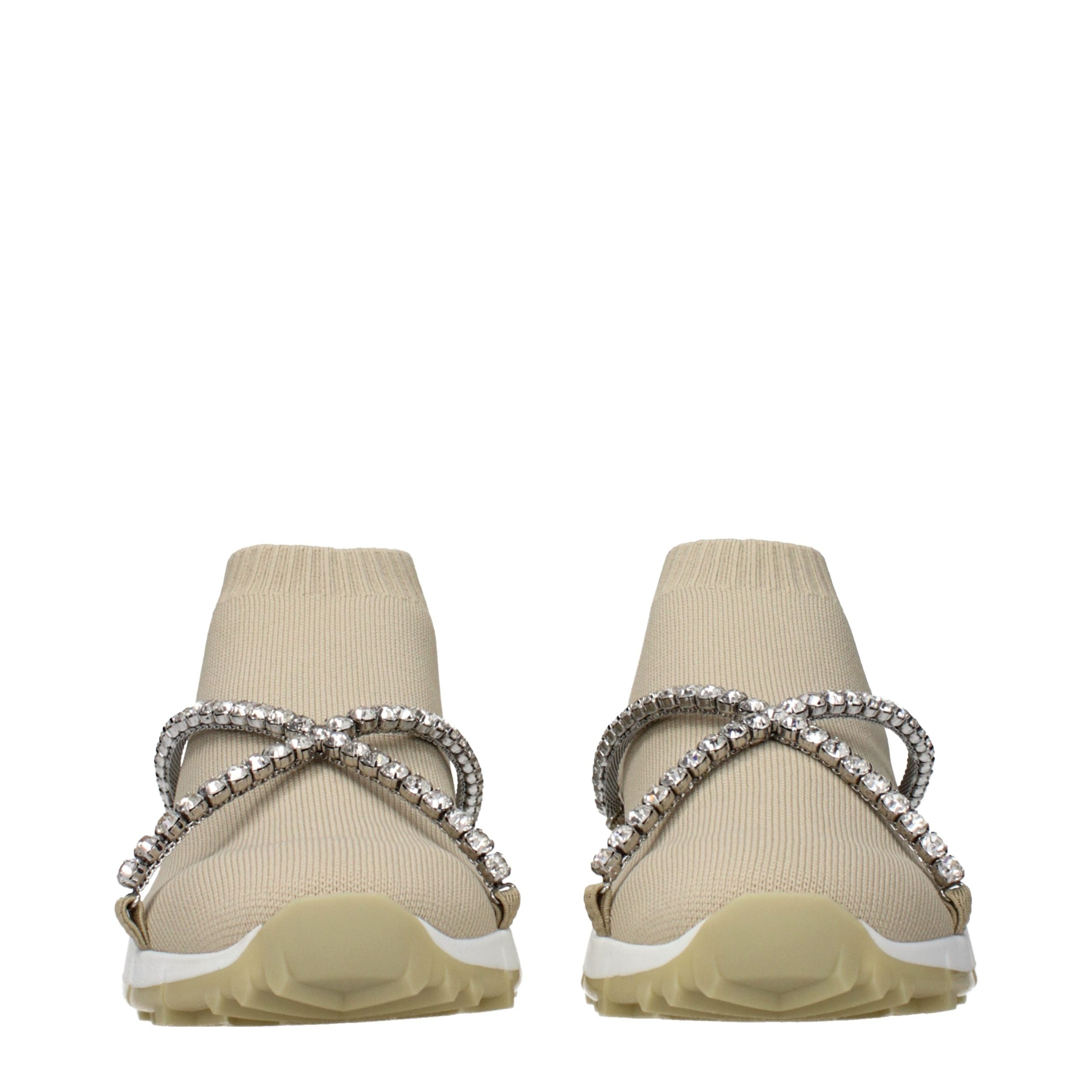 Jimmy Choo Beige Stoffen Instappers