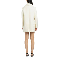 Prada Weißer Wollmantel