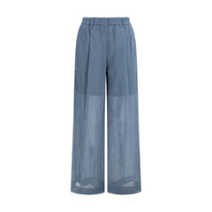 Brunello Cucinelli Blauwe Casual Katoenen Broek
