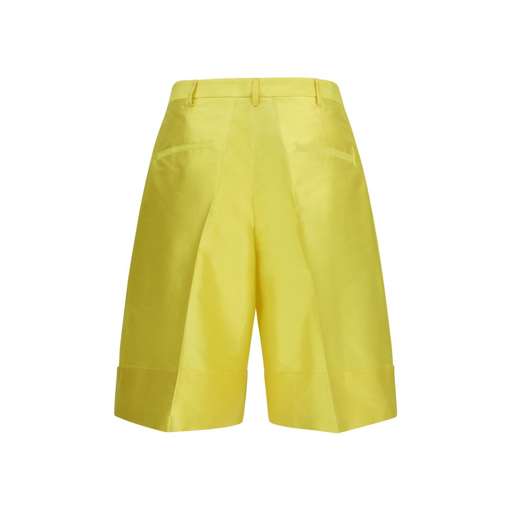 Sara Roka Tweekleurige Zijden Bermudashorts