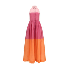 Sara Roka Mehrfarbiges Freizeitkleid aus Baumwolle