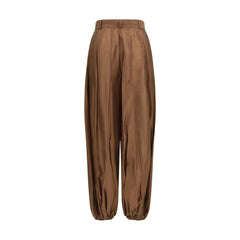 The Latest Brown Polyester Casual Pants