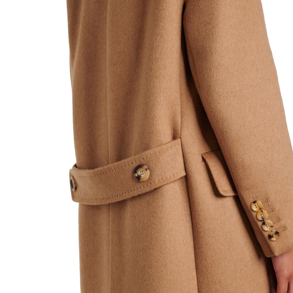 Max Mara Brauner Mantel aus Schurwolle