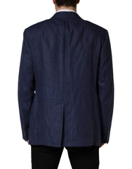 Dolce & Gabbana Blue Single Breasted 2 Button Suit Jacket