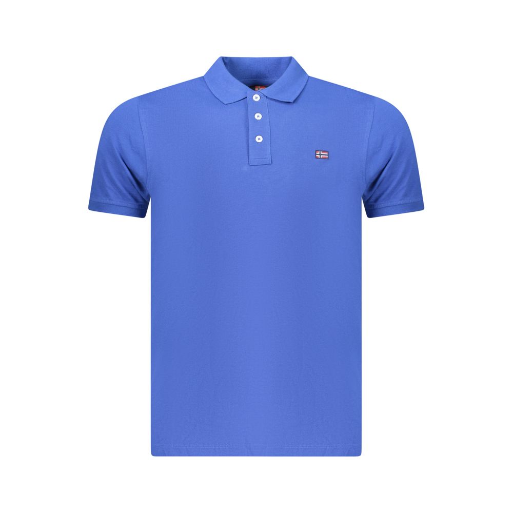 Blaues Poloshirt aus Baumwolle von Norwegen 1963