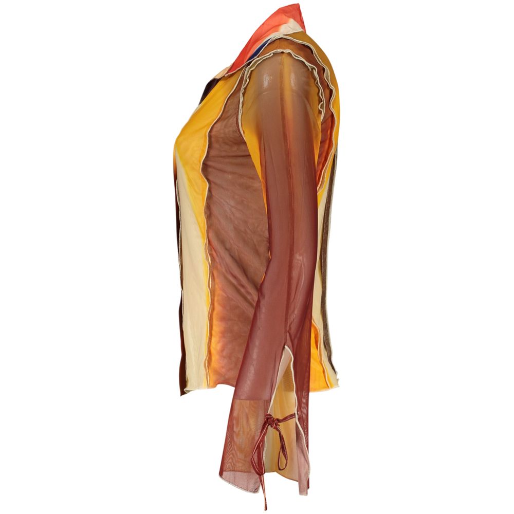 Desigual Beiges Polyesterhemd mit Muster