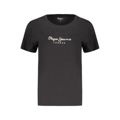 Pepe Jeans Black Cotton Women's TShirt