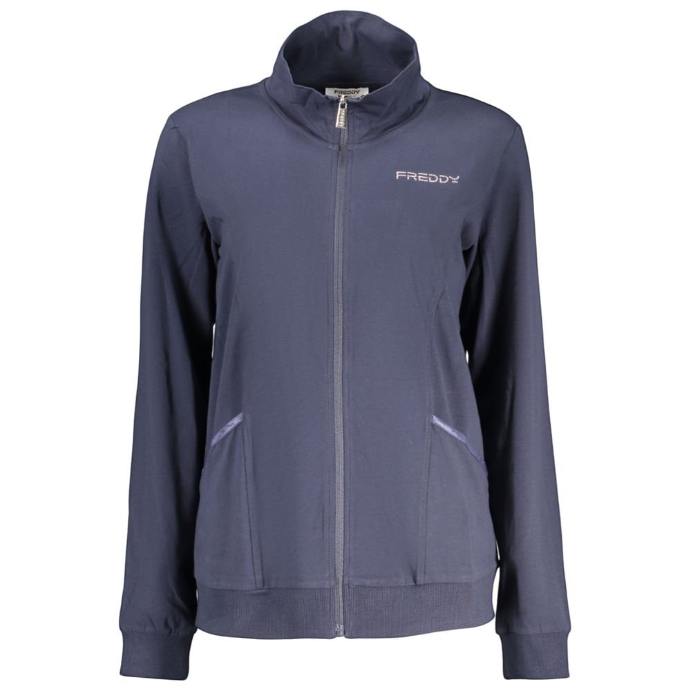 Freddy blaues Baumwoll-Sweatshirt