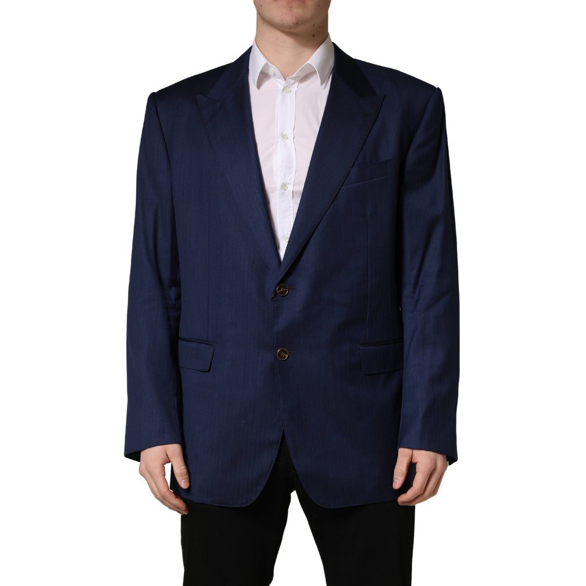 Dolce & Gabbana Blaues Einreiher-Sakko mit 2 Knöpfen