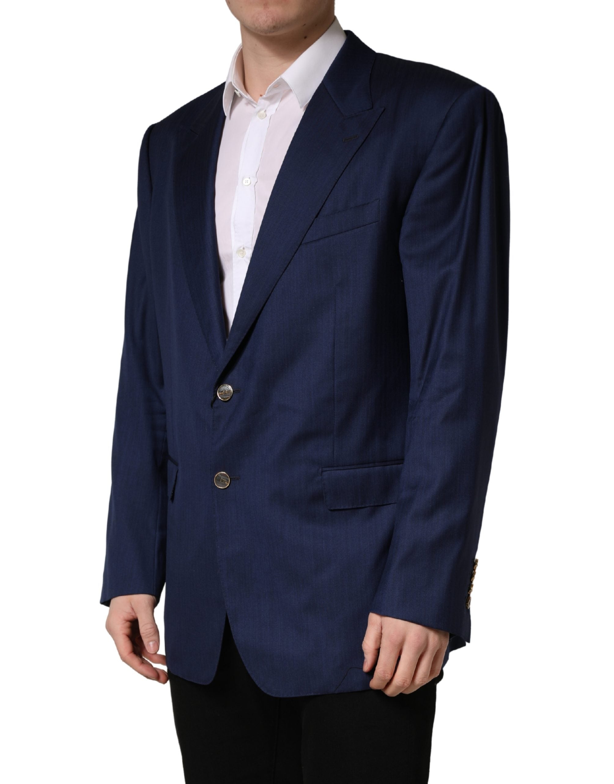 Dolce & Gabbana Blaues Einreiher-Sakko mit 2 Knöpfen