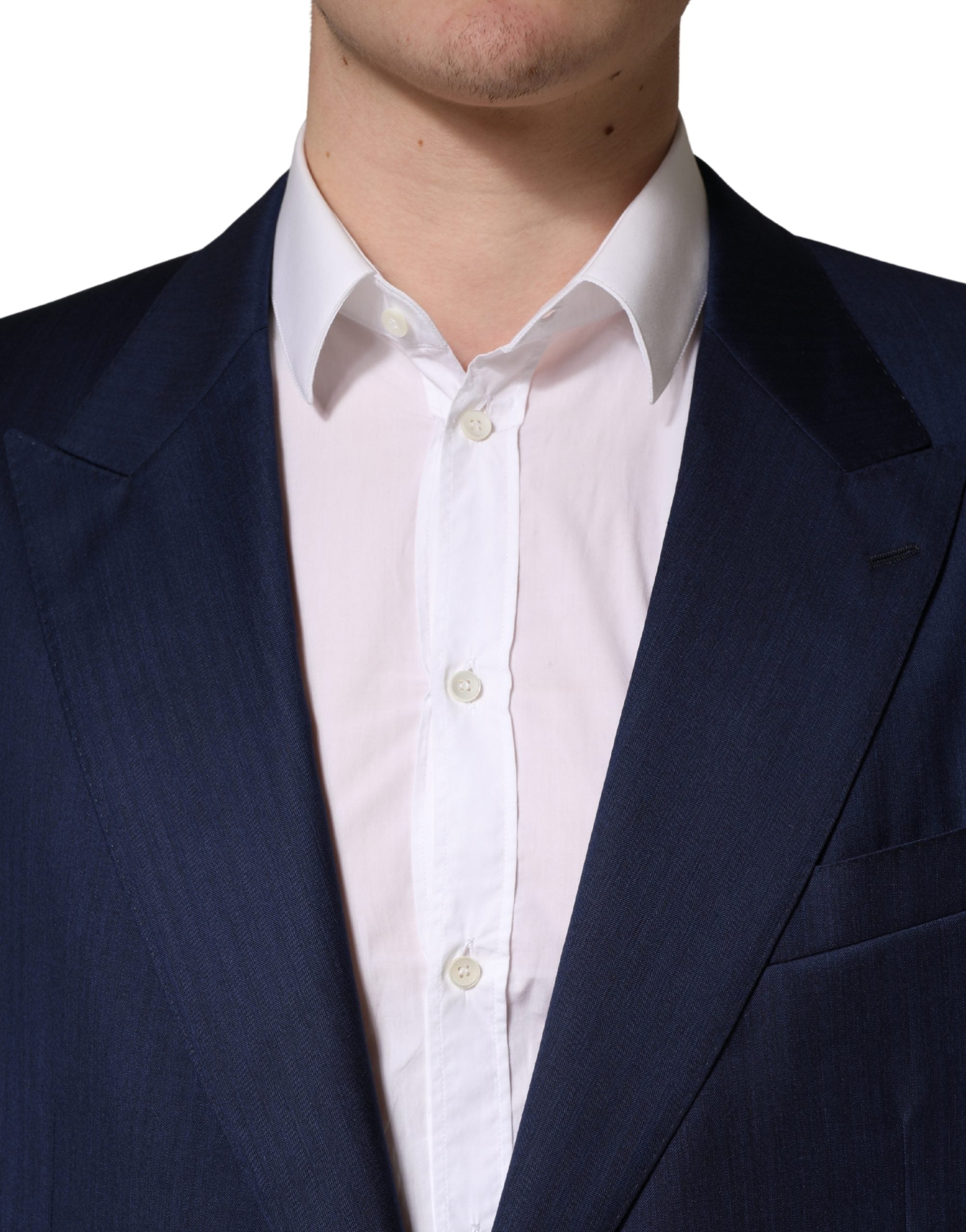 Dolce & Gabbana Blaues Einreiher-Sakko mit 2 Knöpfen