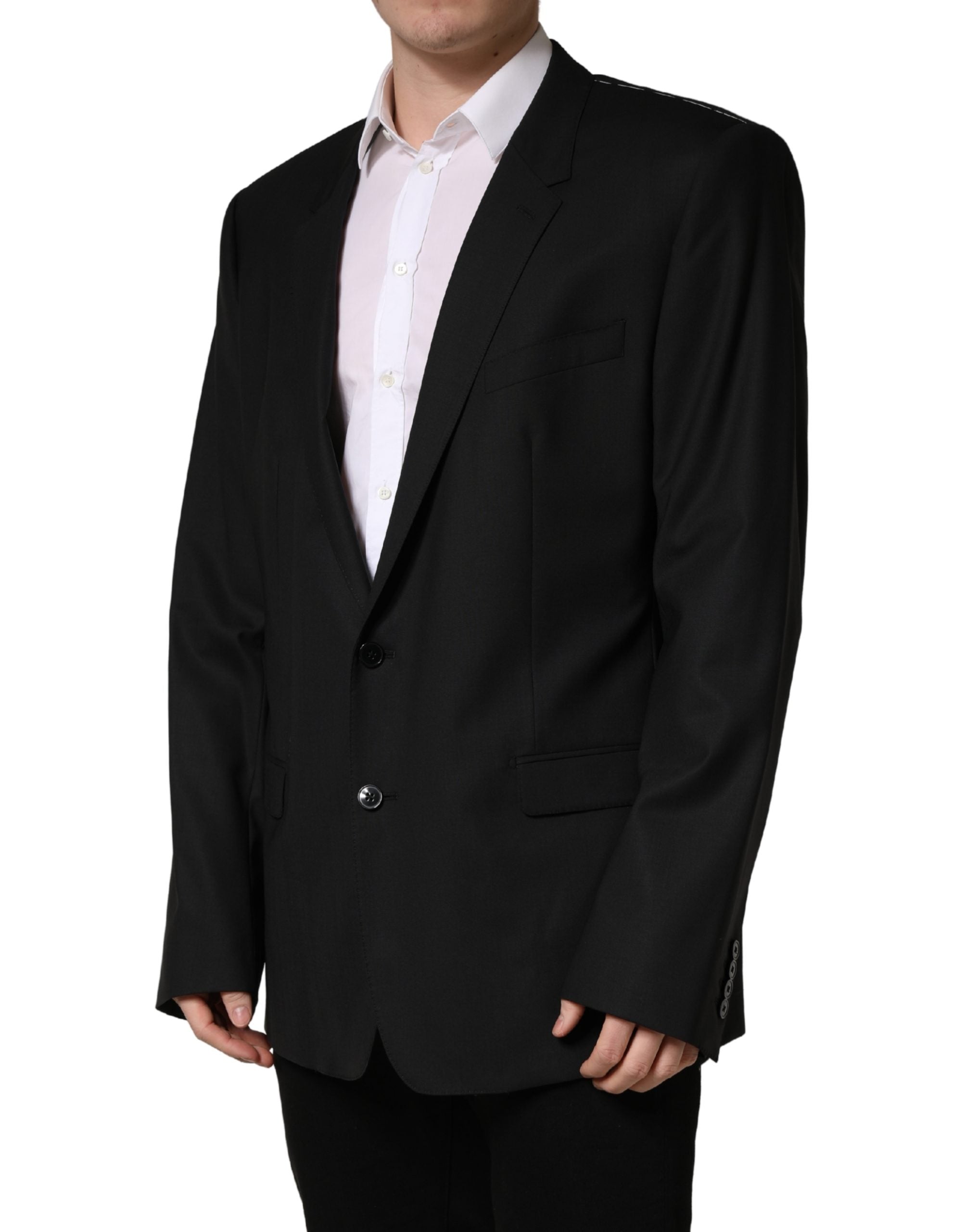 Dolce & Gabbana Schwarzes Einreiher-Sakko mit 2 Knöpfen