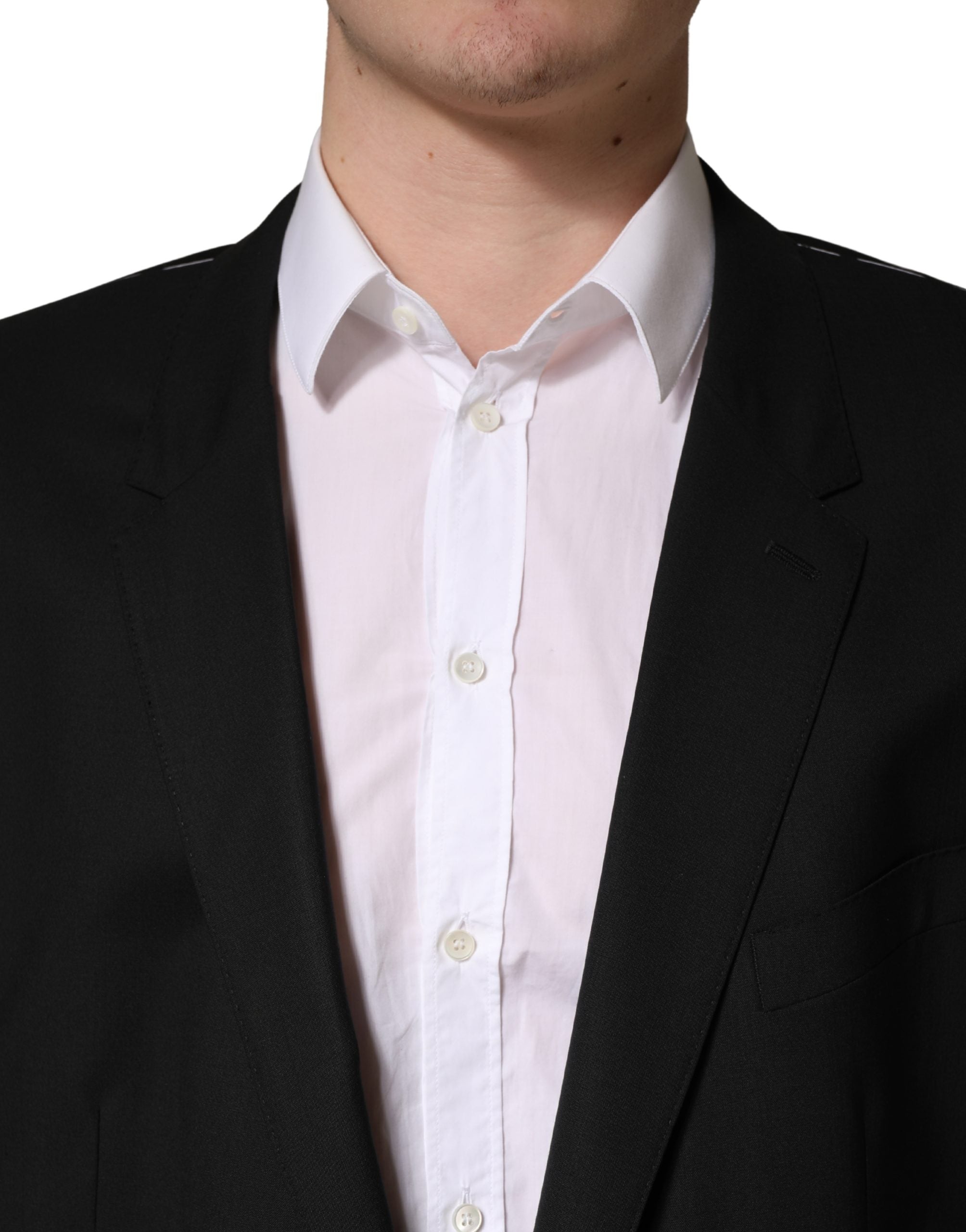 Dolce & Gabbana Schwarzes Einreiher-Sakko mit 2 Knöpfen