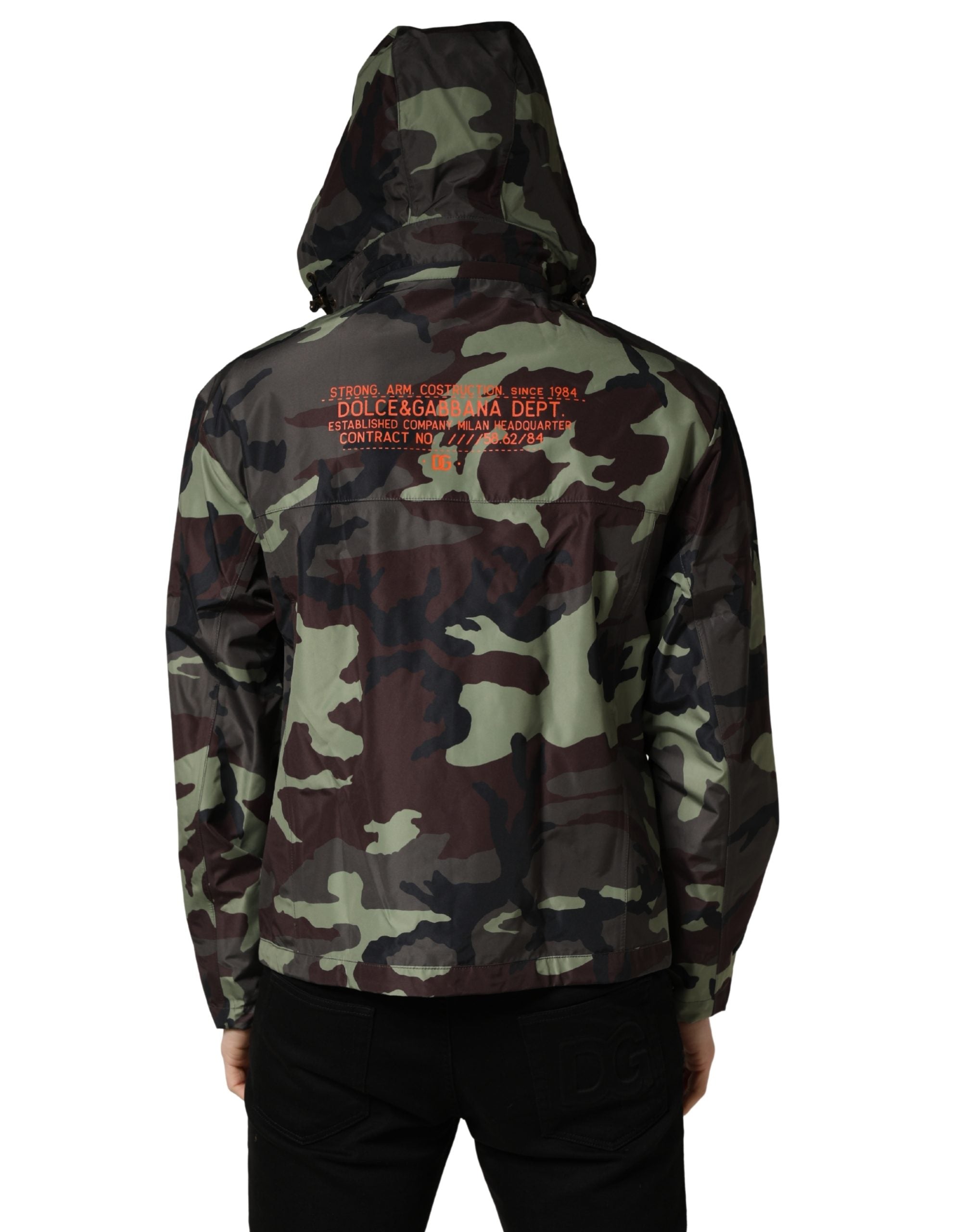 Dolce & Gabbana Camouflage Bomberjacke mit Kapuze, Mehrfarbig